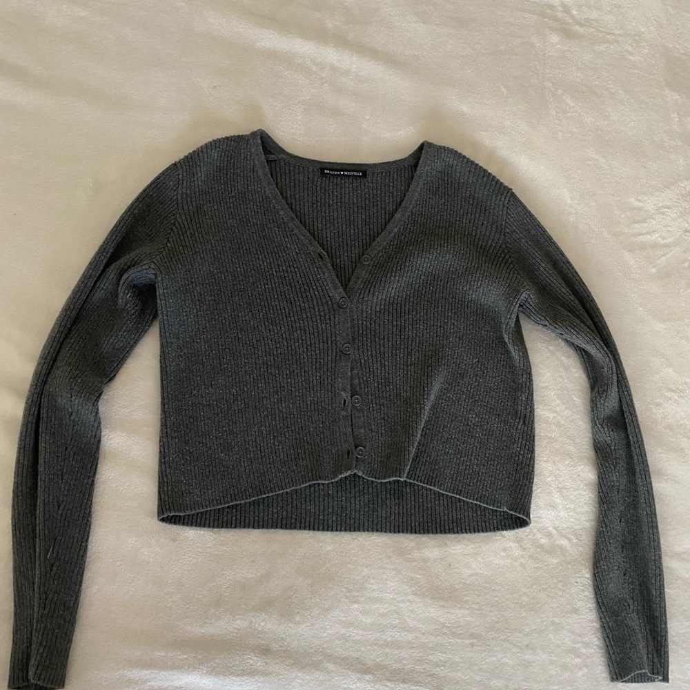 Brandy Melville grey button up cardigan